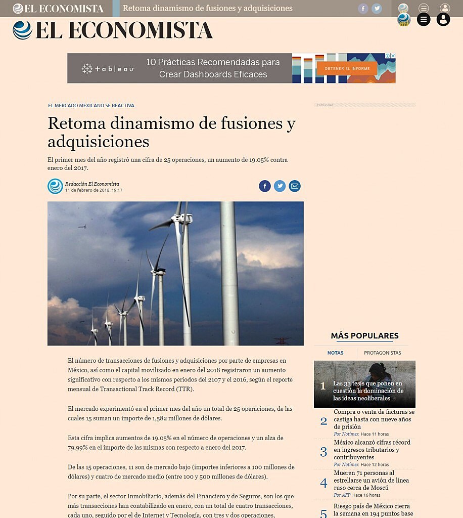 Retoma dinamismo de fusiones y adquisiciones